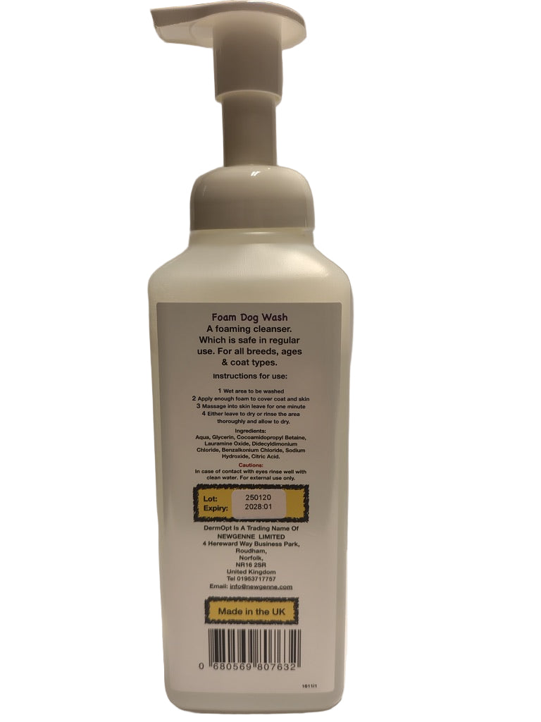 DermOpt Foam Dog Wash 500ml